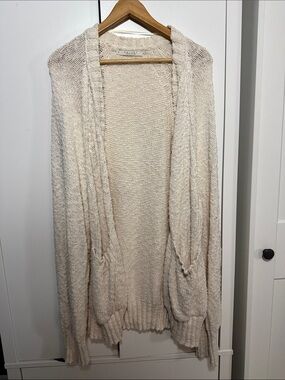 Open-Front Cream Knit Women's Cardigan - Lightweight Cozy Layer